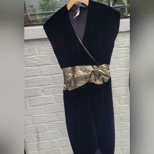 Vintage 80s velvet wrap dress